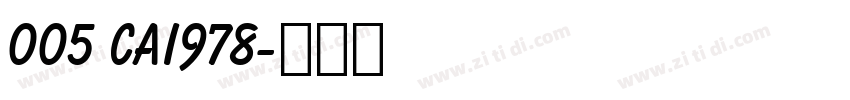 005 CAI978字体转换